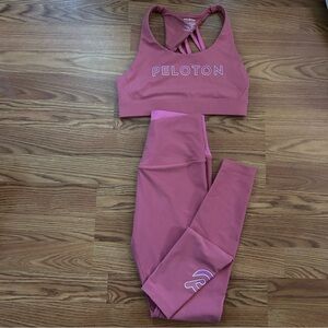 Peloton pink workout set size s